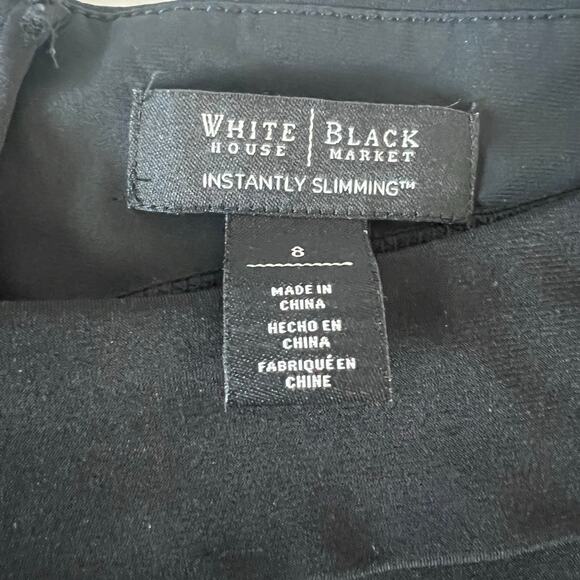 White House Black Market Instantly Slimming Sheath Black Dress Size 8 - Picture 3 of 13